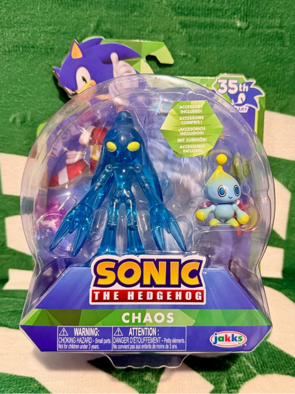Sonic The Hedgehog Jakks Pacific Chaos 4" Action Figure w/Master Emerald Toy New